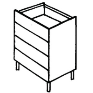 New Jersey Four Drawer Base Unit 500mm &pound;386.00