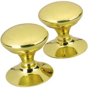 Wickes Lima Knob Classic 30mm Brass 2 Pack &pound;4.49
