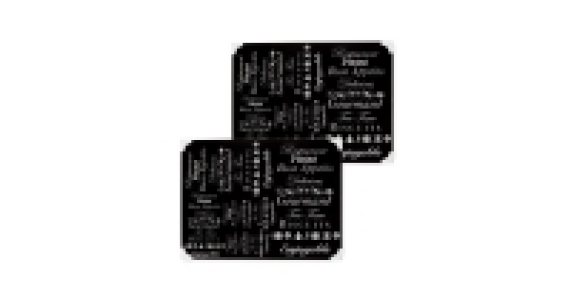 Twin Pack Black Glass Worktop Savers