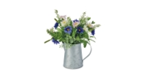 Vintage Metal Jug - Purple & White