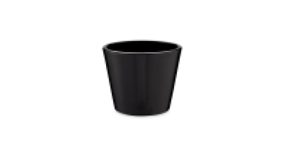 Black Cone-Shaped Ceramic Pot