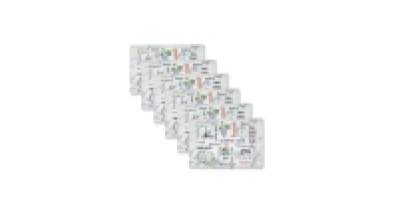 Wine Crate Print Placemats - 6 Pack