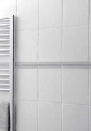Wickes White Gloss Ceramic Wide Rail Border Tile 200 x 50mm