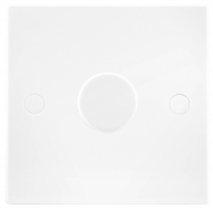 Wickes Push Dimmer Switch 1 Gang 2 Way 400W Square Edge Whit