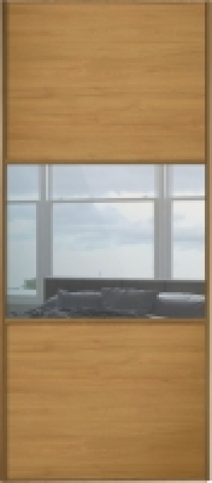Wickes Sliding Wardrobe Door Wideline Oak Panel & Mirror 222