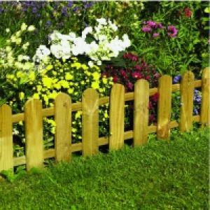 Wickes Timber Picket Fence Style Border Edging 280mmx 1.1m