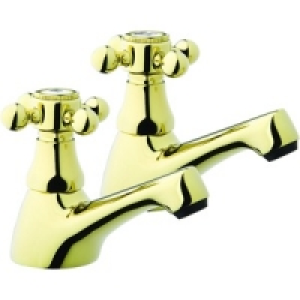 Classic Basin Taps Gold Finish