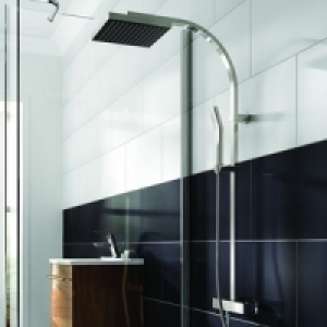 Wickes Manhattan Linear Stripe White Gloss Ceramic Wall Tile