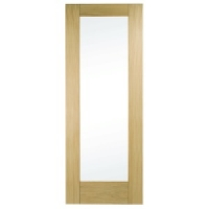 Wickes Oxford Internal Oak Veneer Door Glazed 1 Panel 1981x8