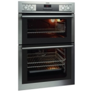 AEG Fan Double Oven with Glazed Enamel