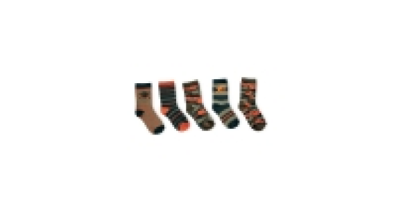 Camo Print Childrens Socks 5 Pack