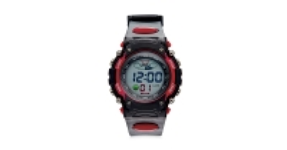 Black & Red Round Sports Watch