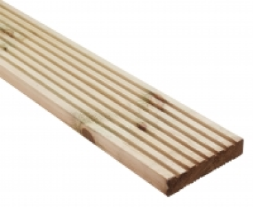 Wickes Premium Reversible Pine Deck Board 28 x 140 x 3.6m £9.99