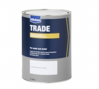 Wickes Trade Eggshell Paint Pure Brilliant White 5L £33.59