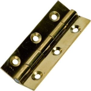 Wickes Butt Hinge Solid Brass 63mm 2 Pack