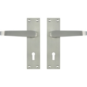 Wickes Toronto Lock Handle Satin Nickel £8.47