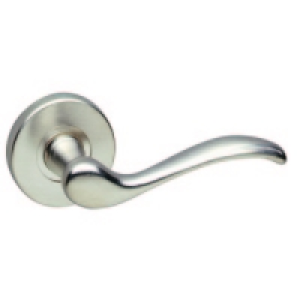 Urfic Geneva Lever Round Rose Latch Handle Satin Nickel &pound;14.89