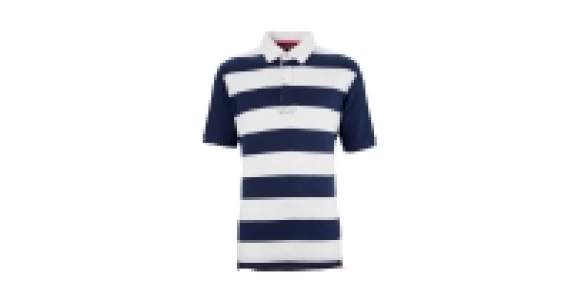 Mens Stripe Pique Polo Shirt