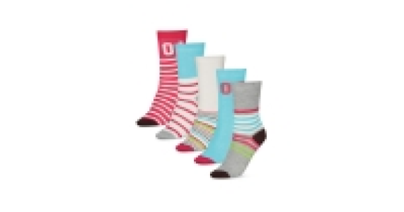Mixed Stripe Crew Socks 5 Pack