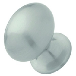 Wickes Frankfurt Knob Oval Satin Nickel 35mm 2 Pack &pound;5.49