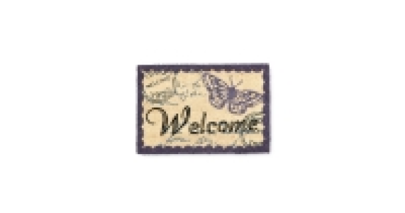 Welcome Butterfly Design Coir Mat