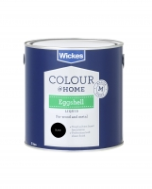Wickes Trade Eggshell Paint Black 1L £14.99