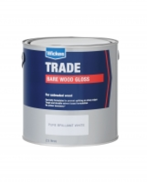 Wickes  Wickes Bare Wood Gloss Paint - Pure Brilliant White 2.5L