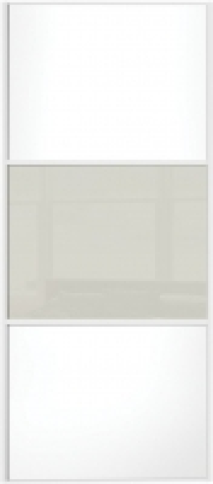 Wickes Sliding Wardrobe Door Wideline White Panel & Soft Whi