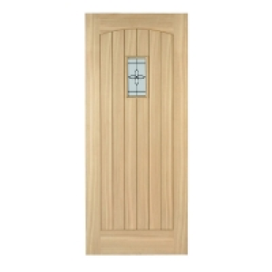 Wickes Croft External Oak Veneer Door Glazed 1981 x 838mm