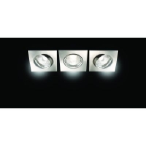 Wickes Tilt Square Downlight Brushed Chrome 3 Pack £4.99