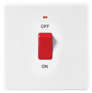Wickes 45A Switch 1 Gang Slimline White £7.49