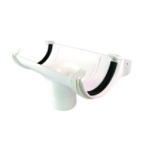 Roundline Gutter Running Outlet White