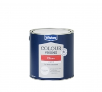 Wickes High Gloss Paint Brilliant White 2.5L £16.99