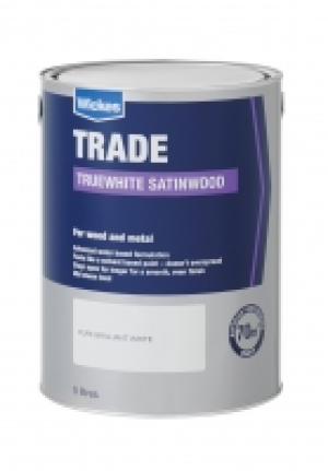 Wickes Truewhite Satin Paint - Pure Brilliant White 5L £29.99