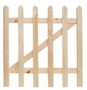Wickes Palisade Pointed Top Timber Gate Kit 890 x 865mm
