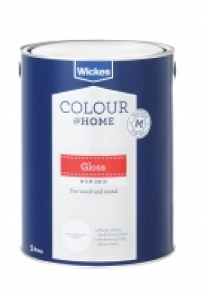 Wickes Non-drip Gloss Paint Brilliant White 5L £24.99