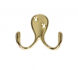 Wickes Two Prong Hook Brass £2.55