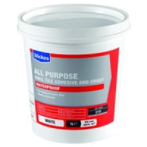 Wickes All Purpose Wall Tile Adhesive & Grout White 1L