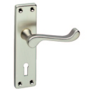 Urfic Victorian Scroll Lock Handle Satin Nickel &pound;10.99