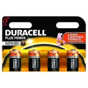 Duracell Plus Power Batteries C PK4 &pound;4.19
