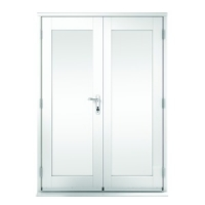Wickes Derwent Softwood French Doors White Finish 4ft