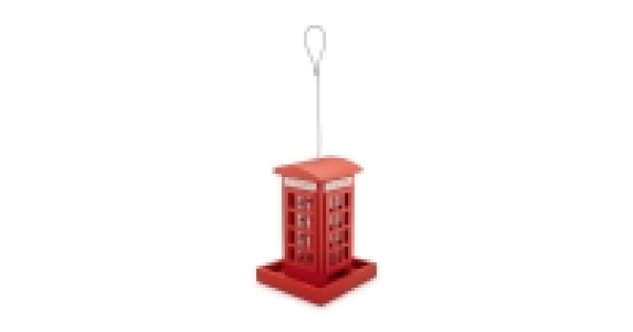 Red Phone Box Bird Feeder