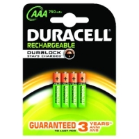 Wickes  Duracell Rechargeable Batteries AAA PK4