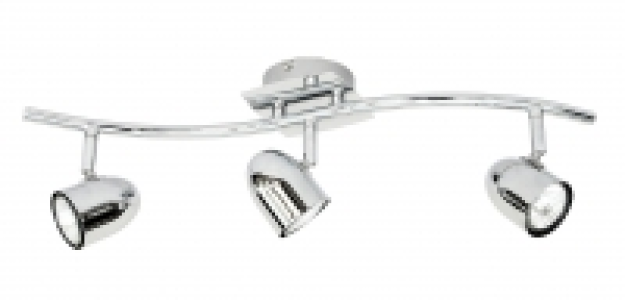 Wickes Aurora Spotlights Chrome 3 Bar