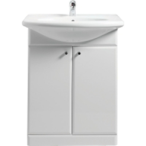 Wickes White Gloss Vanity Unit & Basin 550mm £125.00