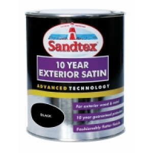 Sandtex 10 Year Exterior Satin Black 750ml £17.50