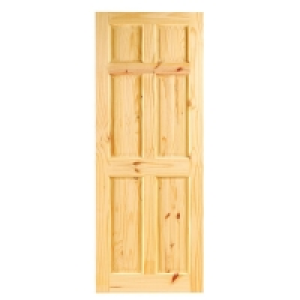 Wickes Lincoln Internal Softwood Door Knotty Pine 6 Panel 19 £39.99