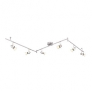 Wickes Bullet LED 6 Bar Spotlight Brushed & Polished Chrome £59.99