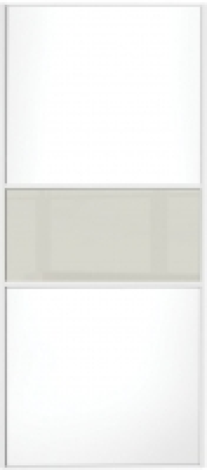 Wickes Sliding Wardrobe Door Fineline White Panel & Soft Whi £149.00