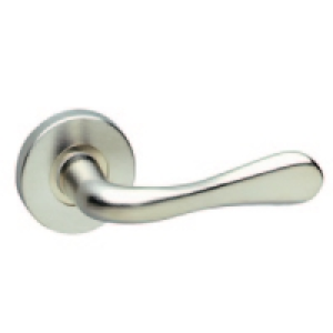 Urfic Victoria Round Rose Latch Handle Satin Nickel